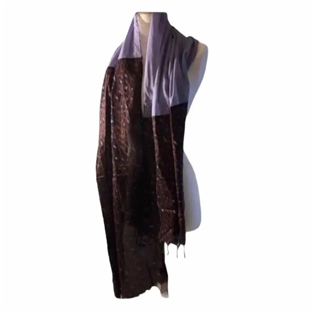Codello Too Beautiful Purple Animal Print Cotton Scarf Lightweight Women’s Wrap